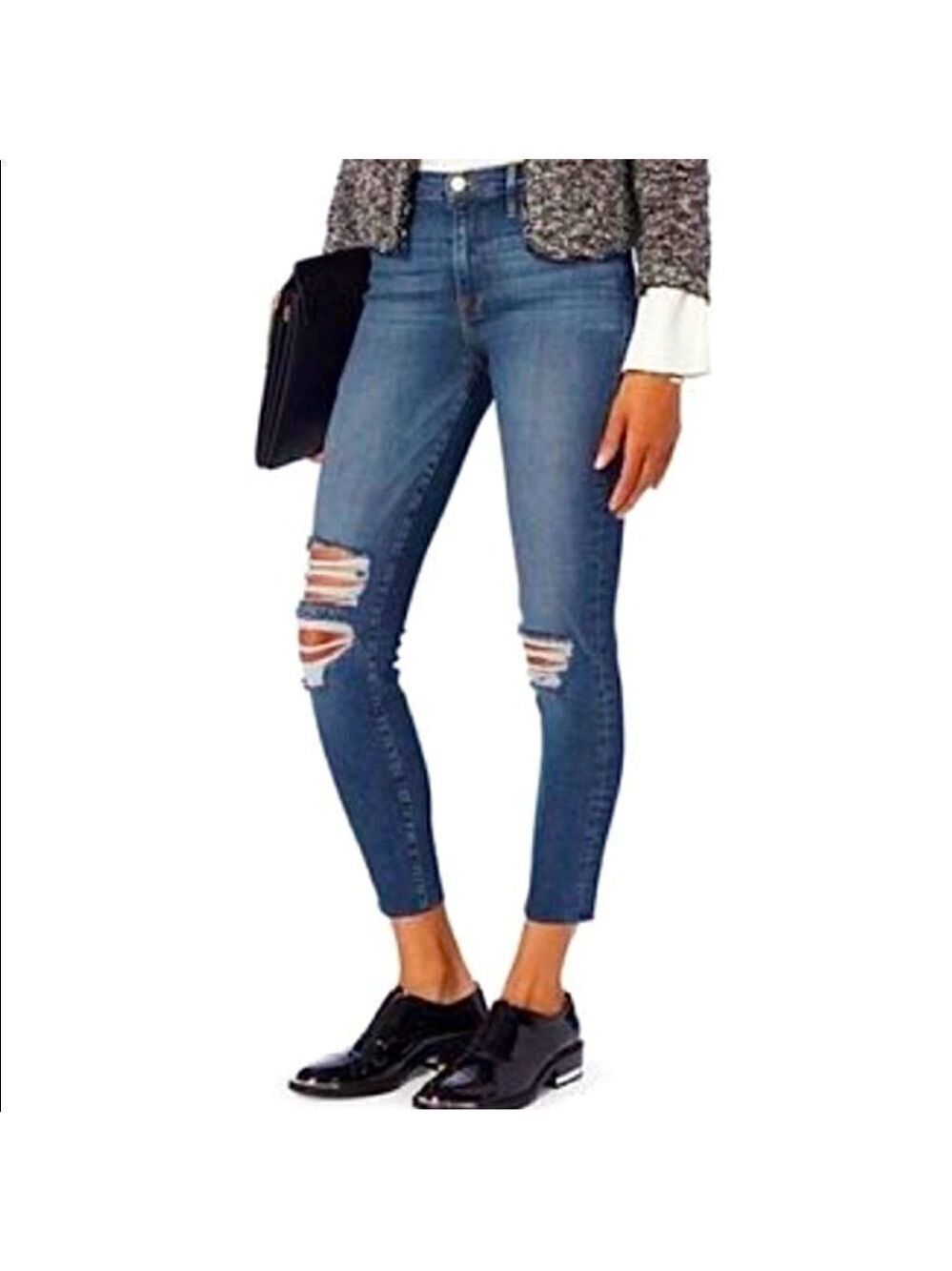 Frame Le High Skinny in Mooreyard Size 26